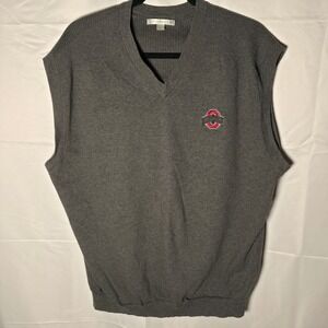 Cutter & Buck Ohio State Buckeyes V-Neck Sweater Vest‎ Men's Embroidered Logo